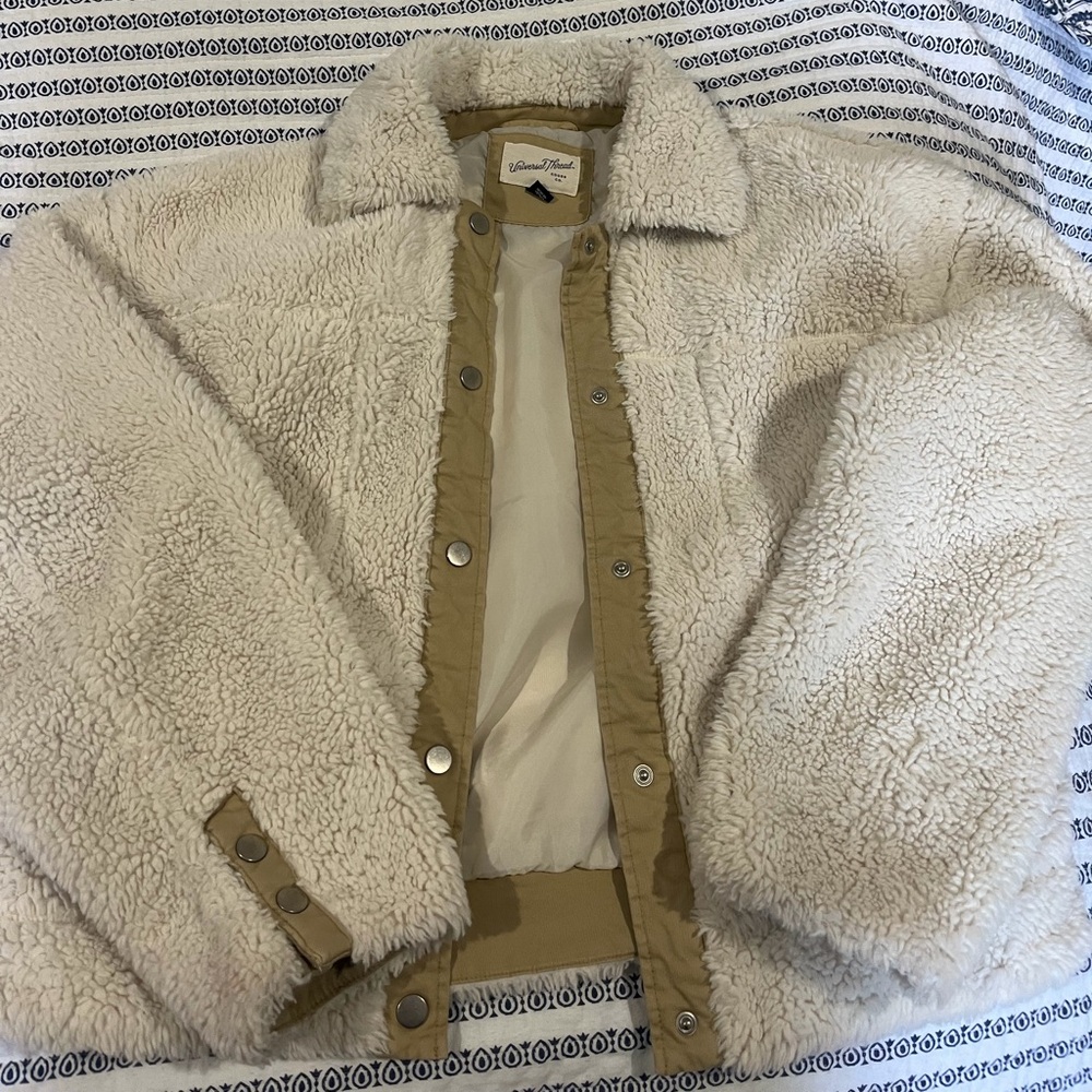 Universal Thread Tan Teddy Jacket - image 1